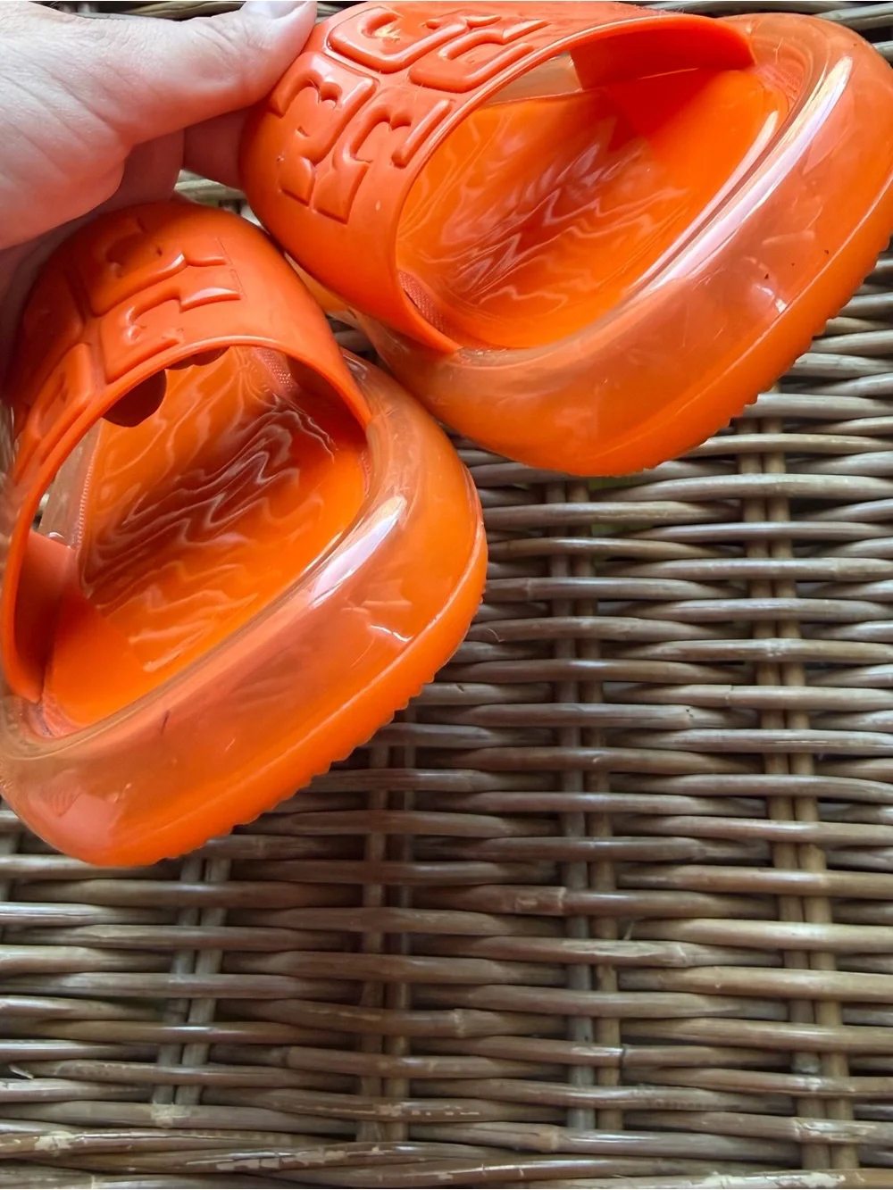 Tory Burch Bubble Jelly Women's Sandal Size 6 Translucent Orange